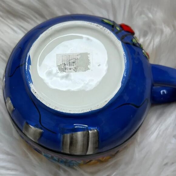 Portland Oregon Cappuccino Ceramic Mug Blue and Yellow Large - Picture 4 of 5